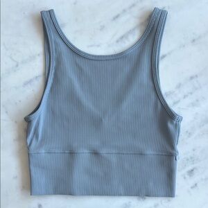 Lululemon Blue Ribbed Crop Top